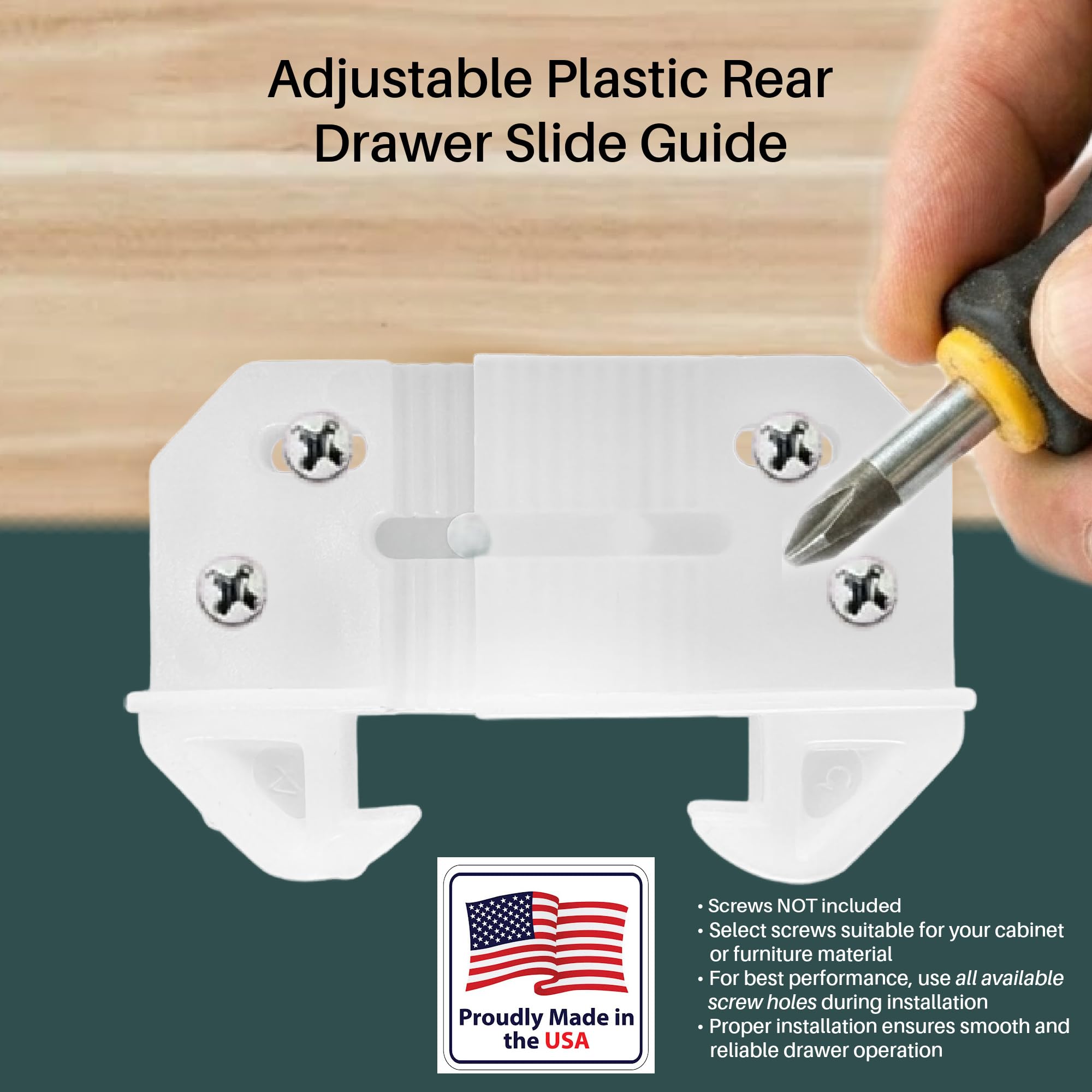 Drawer Slide Guides - 1/4" Rail T-Shape -7 Drawer Slide Guides - 1/4" Rail T-Shape -7