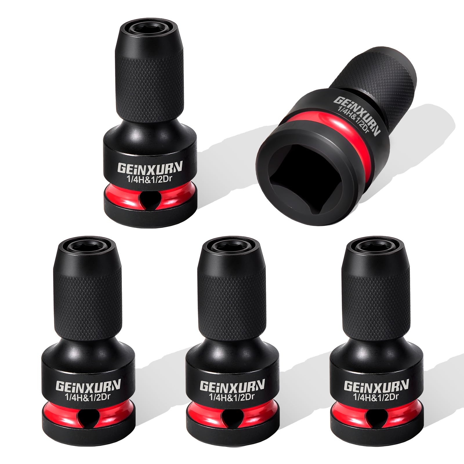 Adaptateur 1/2 vers 1/4 hex Geinxurn pour clé à cliquet et tournevis