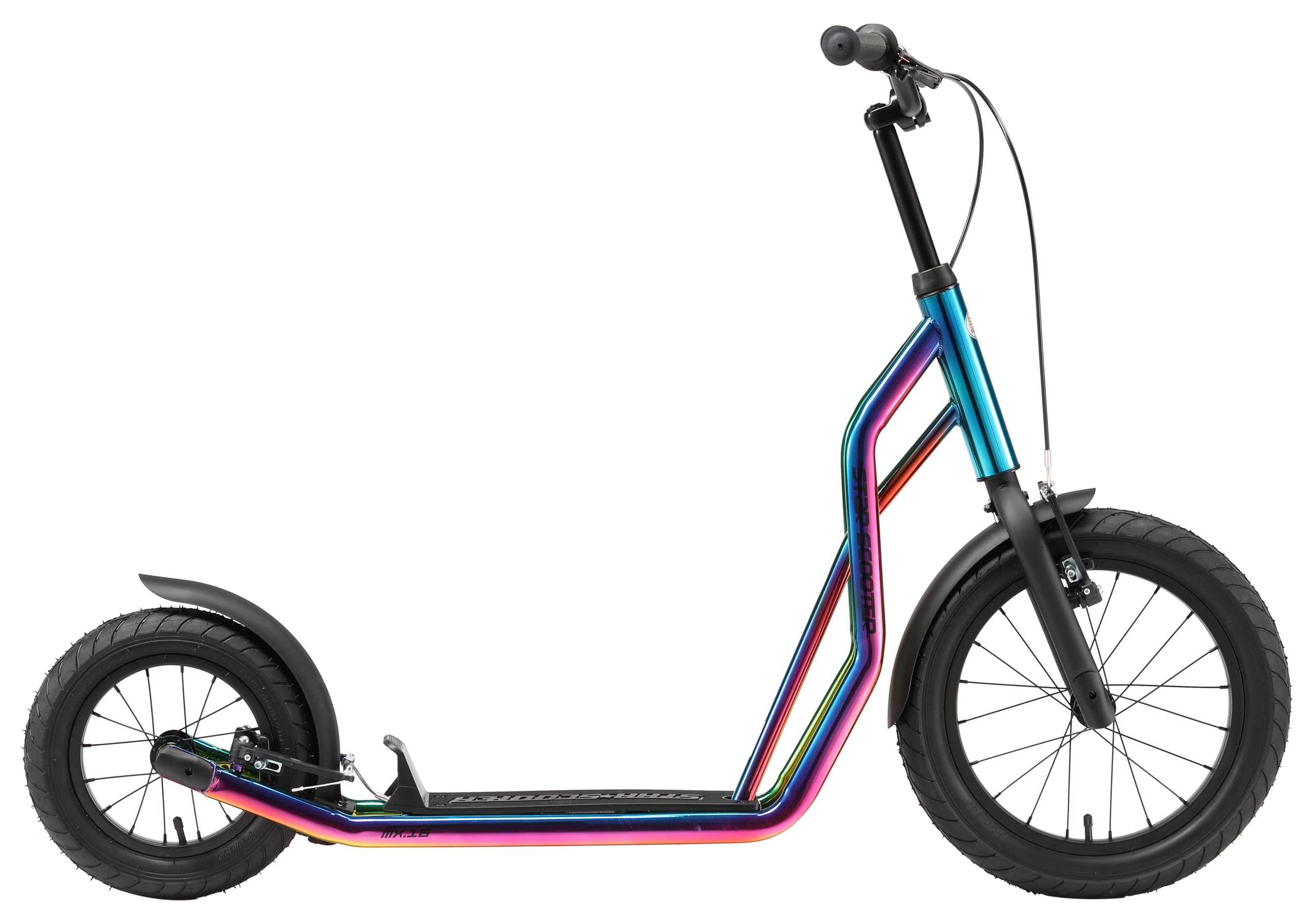 STAR SCOOTER Patinete Infantil 2 Ruedas a Partir de 7-8 años | Kick Scooter 12/16" neumáticos, Ajustable en Altura para niñas y niños