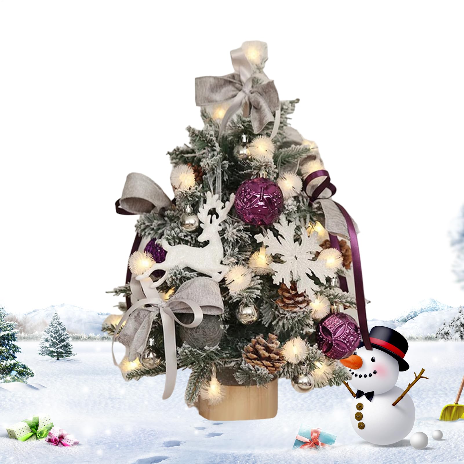 Árbol de Navidad, pequeño árbol de Navidad Artificial, de Mesa portátiles