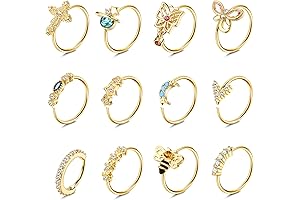 Exquisite Boho Nose Rings: Adorn Your Elegance with 12PCS Nose Rings Hoop