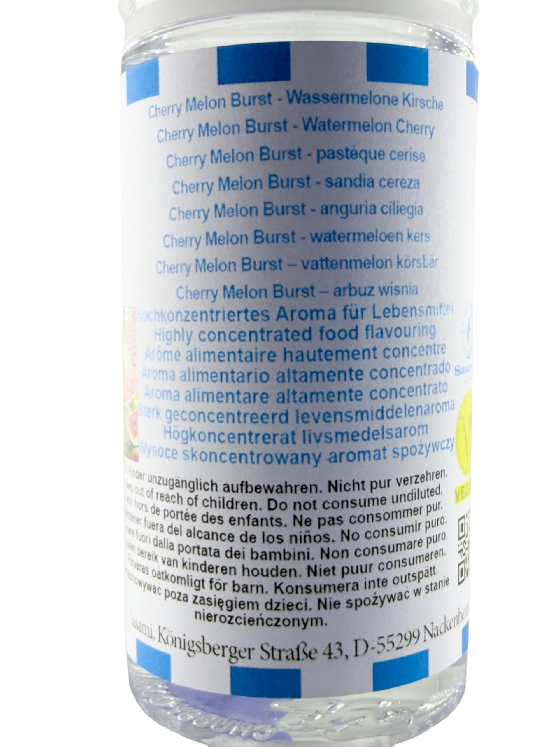 Cherry Melon Burst - sandía cereza aroma concentrado - Vegano - Sasami - 100ml