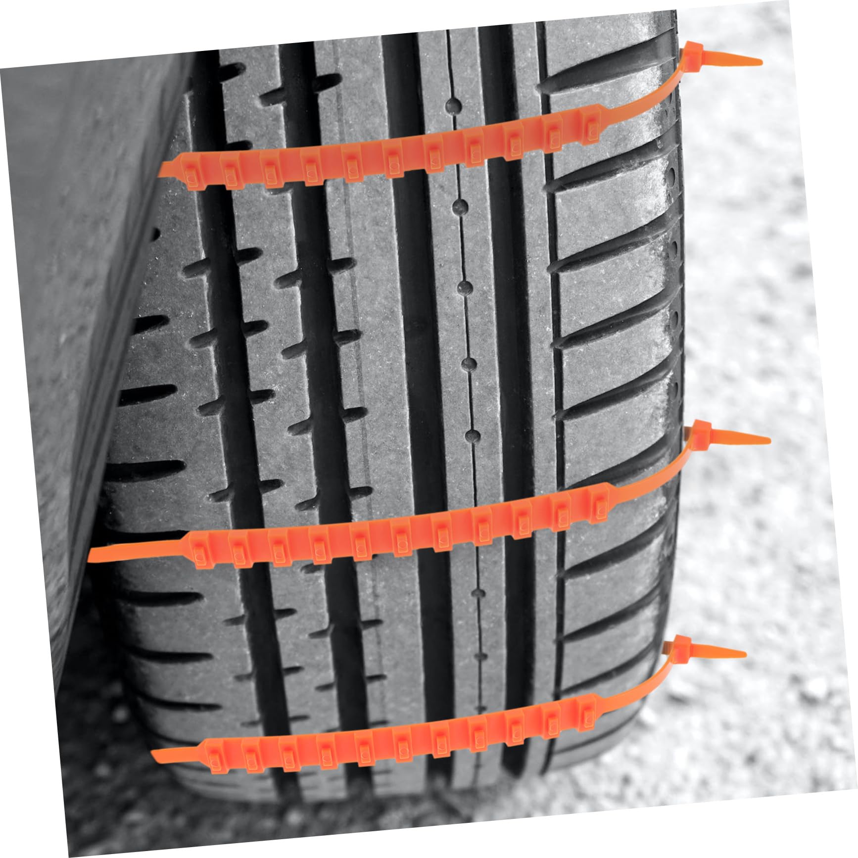 Unomor Snow Anti-skid Chains for Tires 10pcs Car Chain Set Easy to Install Long Lasting