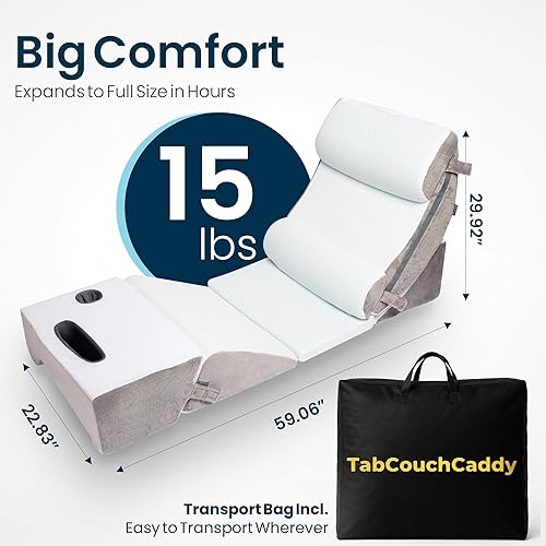 Miniatura 5 de Juego de 8 almohadas ortopédicas de cuña Espuma viscoelástica ajustable para dormir, recuperación poscirugía, alivio del dolor de espalda y