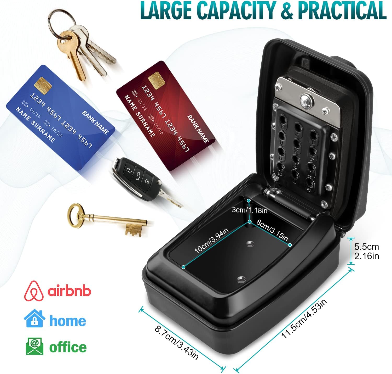 Capacity and dimensions of KTUEOV G14 Key Safe