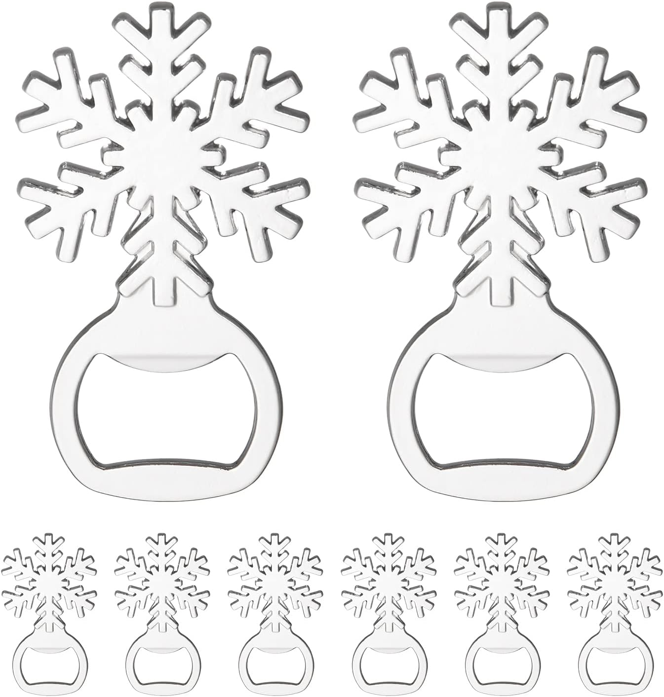 Christmas Beer Bottle Opener,Christmas Bottle Opener for Table Decer Kitchen Bottle Operner for Christmas Holiday Supplies,Bottle Opener for Winter Theme Party Favor (24 pack snowflake)