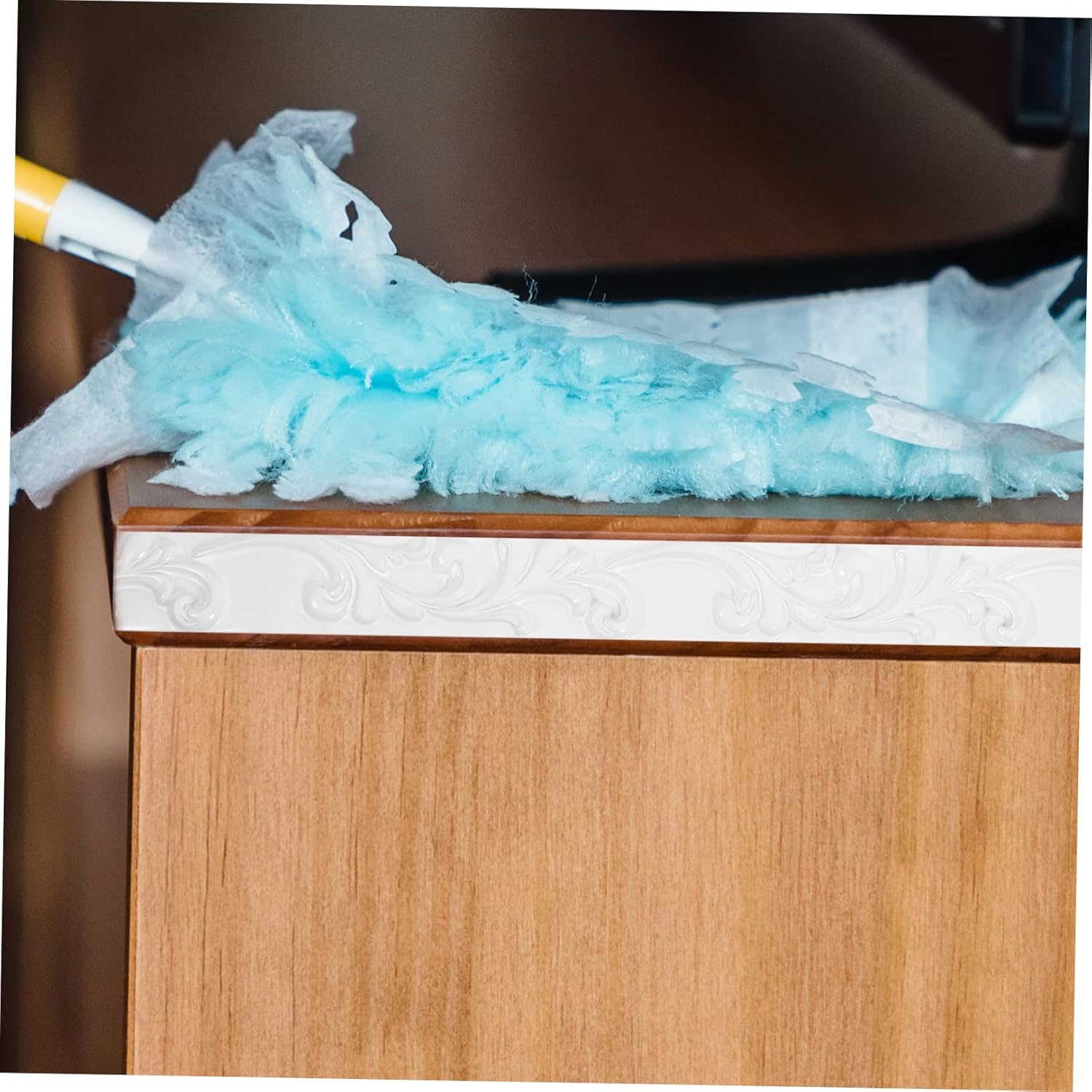 DOITOOL Embossment Molding Trim Self-Adhesive Flexible Wall Caulk Strip for Easy DIY Installation Ceilings Backgrounds and More White PVC Trim