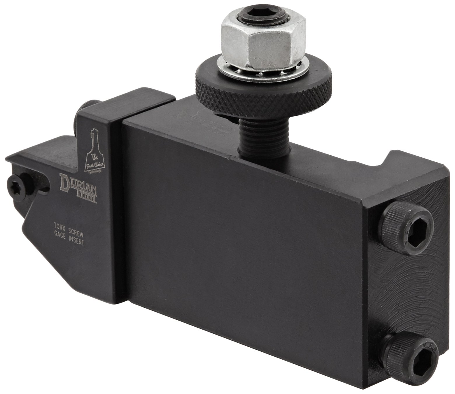 Dorian Tool D881 Chromium Molybdenum Alloy Steel Quick Change OD and ID Threading Toolholder with External On Edge Insert Cartridge for SDN25AXA Super Quick Change Tool Post, 3-55/64