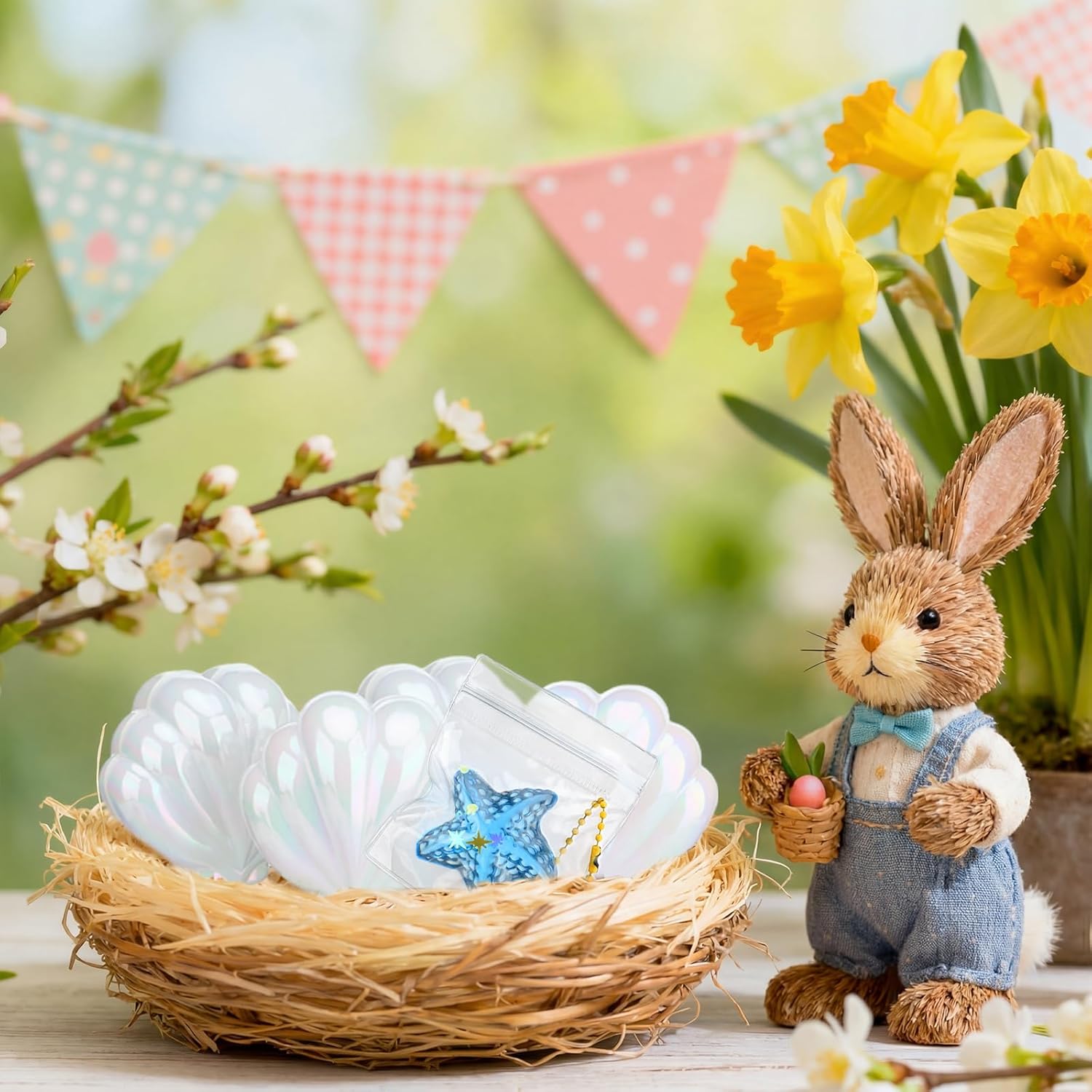 Meooeck 24 Set Ocean Animal Stress Balls for Adults Easter Egg Fillers with Shells & Gift Bags - Easter Basket Stuffers, Summer Stress Relief Party Favors Sea Animals Fidget Sensory Balls