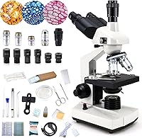 Vista 9 de Microscopios trinoculares compuestos 40X-5000X trinocular para adultos, pantalla de visualización, accesorios para microscopio, microscopios