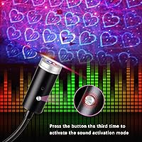 Vista 4 de Luz nocturna de estrella USB, 9 modos funcionales, 24 efectos de iluminación, decoraciones estroboscópicas activadas por sonido