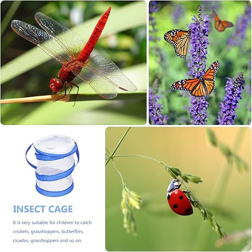 Miniatura 5 de Vaguelly Mariposas Mini y Habitat Cage Portable Net Observation Cage para niños Juguetes al aire libre