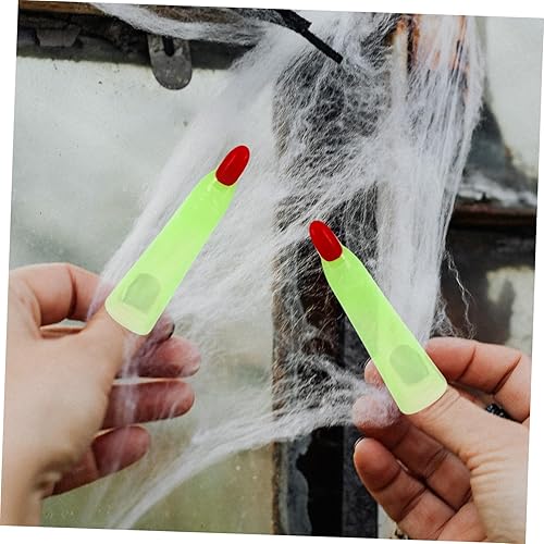 Miniatura 4 de Toyvian 50 dedos de bruja de Halloween, dedos de bruja que brillan en la oscuridad, dedos falsos para niños, puntero de lectura de dedos, regalo