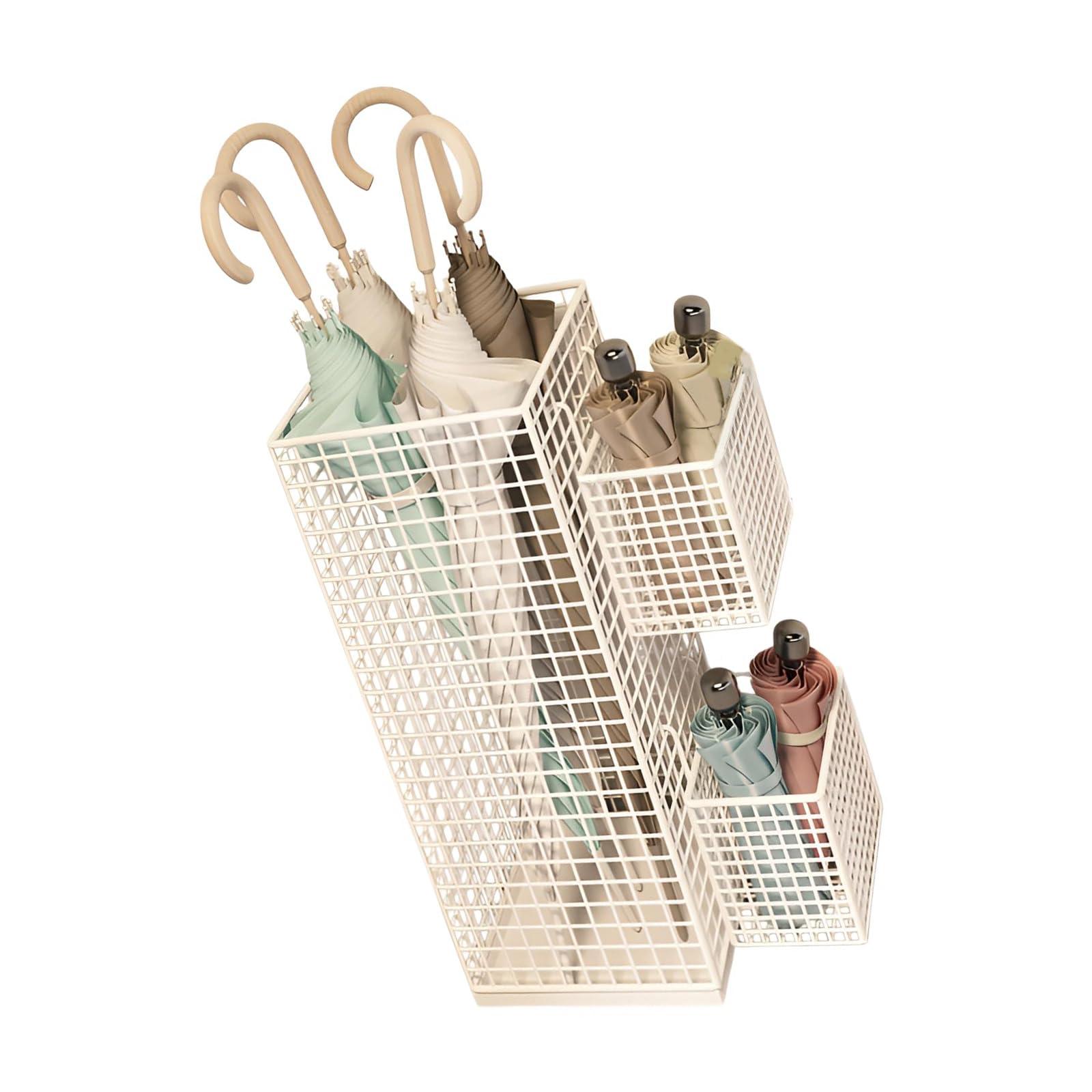Porte-parapluie design en maille métallique pour une terrasse toujours nette