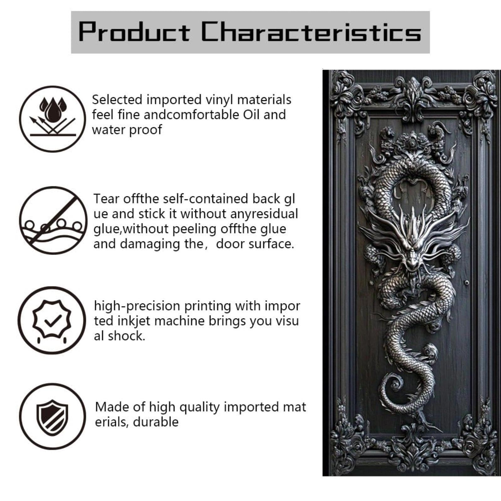 Adesivi Per Porte Pellicola Per Porte Interne PVC Effetto Decorativo 3D Resistente E Facile Da Pulire Per Appartamento Nuovo Casa Di Campagna Sala Da Pranzo