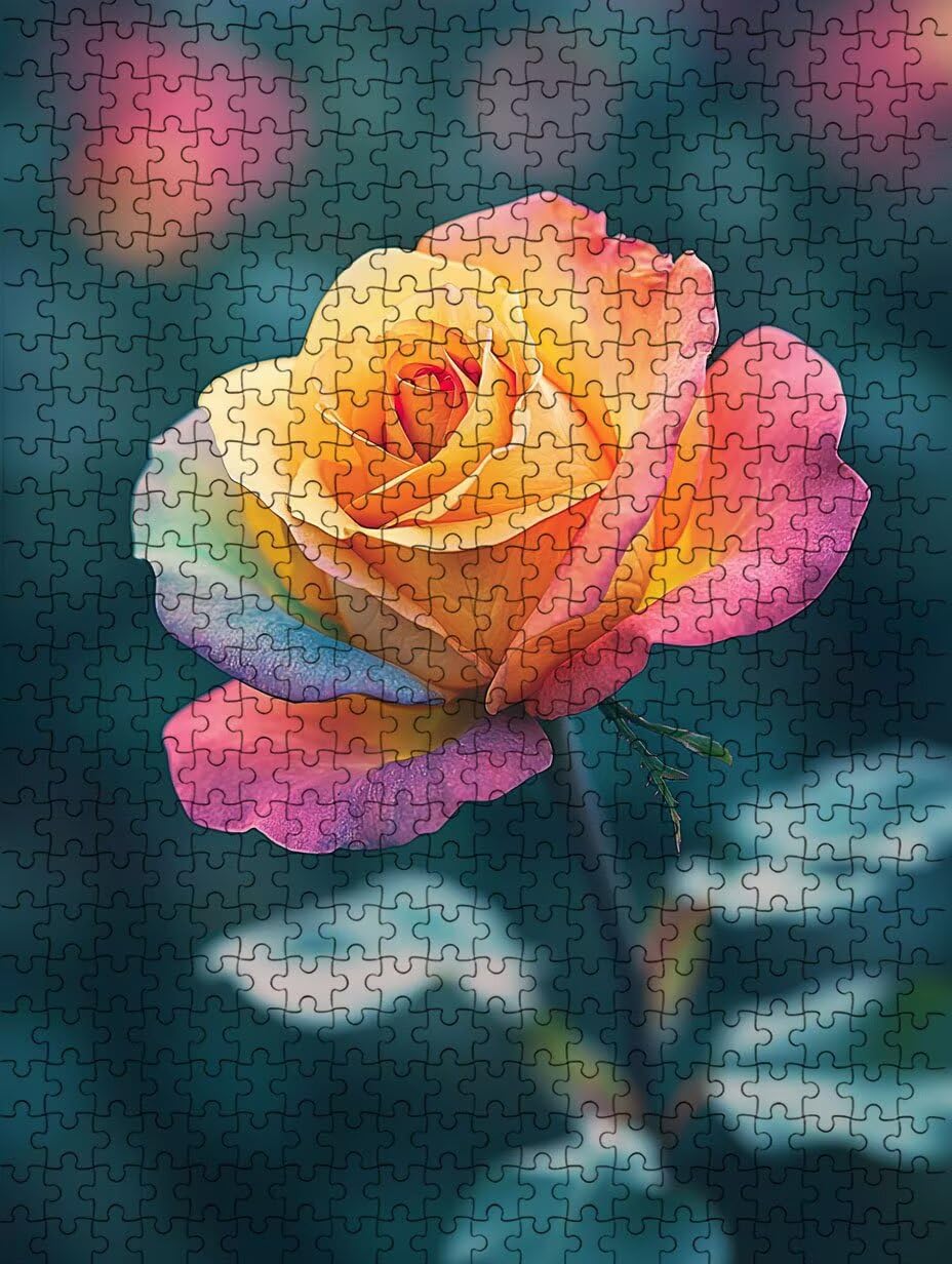 Puzzle 3000 Teile Erwachsene, Jigsaw Puzzle Erwachsene 3000 Teile, Farbe Blumen Puzzles, Impossible Klassische Puzzles, Herausfordernde Familie Aktivität Spiele, für Home Decor und Geschenke DX0YL2106