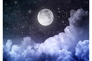 CORFOTO Fabric 7x5ft Moon Backdrop Photography for Kids