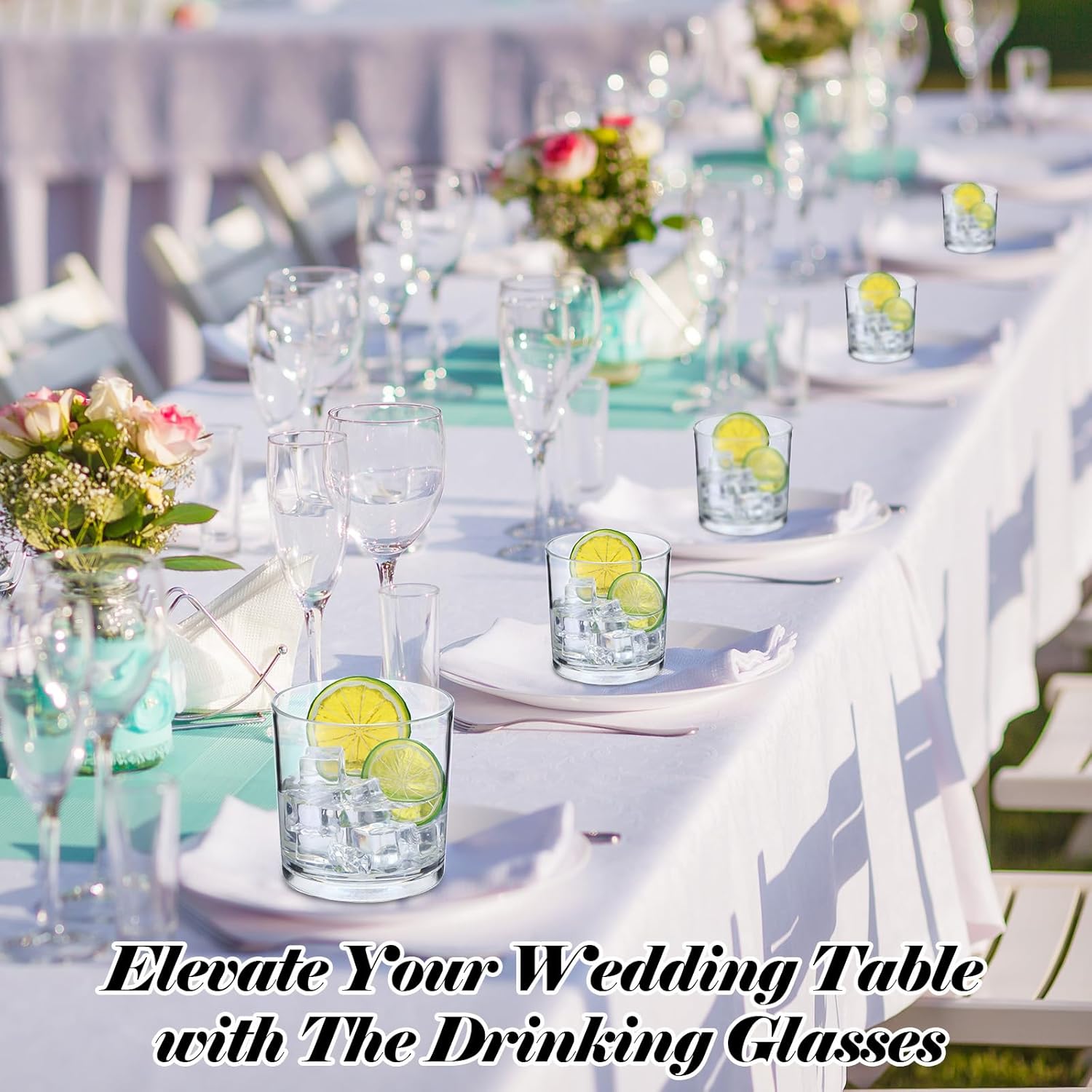 Gerrii 18 Pcs Clear Plastic Tumblers Drinking Cups Reusable Unbreakable Juice Acrylic Glasses Dishwasher Safe Plastic Glasses for Adults Picnic Party Kitchen (12 oz,Classic) - Image 6