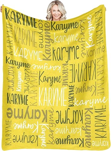 Miniatura 38 de Mantas personalizadas con nombres, regalos para bebés, niñas y niños, manta personalizada de vellón suave y sherpa con nombre para niños y adultos,