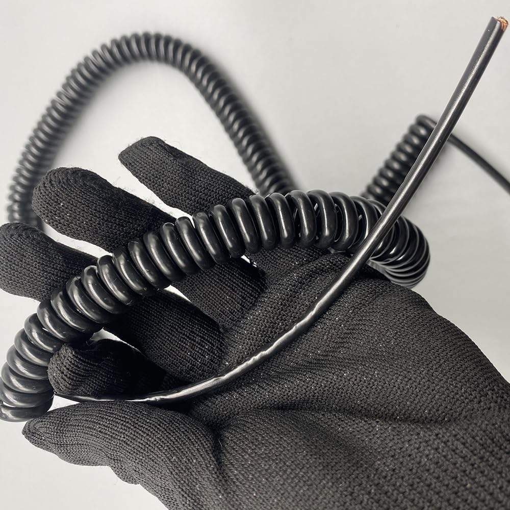 Sprężynowy kabel spiralny Kabel spiralny 8 żył Standardowa wtyczka Wytrzymałość Sprężynowy przewód zasilający Wielordzeniowy Elastyczny drut sprężynowy Zwijana cewka(Stretch 2.5 Meters)