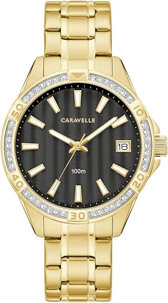 Caravelle by Bulova Ladies' Aqualuxx Crystal Quartz Stainless Steel Watch, 100M Water Resistant