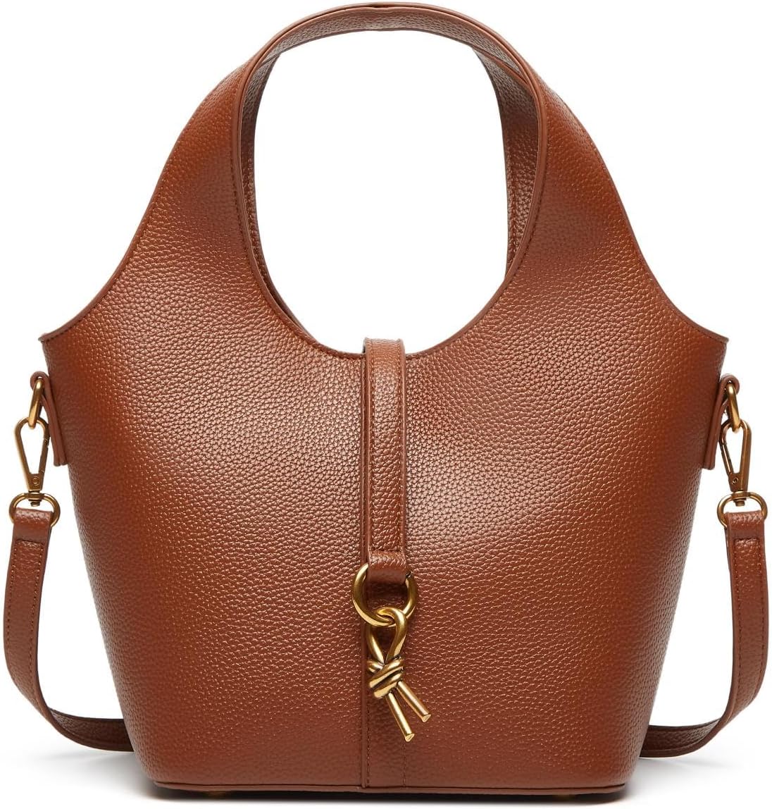 Rungion Women Bucket Bag PU Leather Hobo Bag Fashion Shoulder Crossbody Vintage Tote Small Handabg Purse