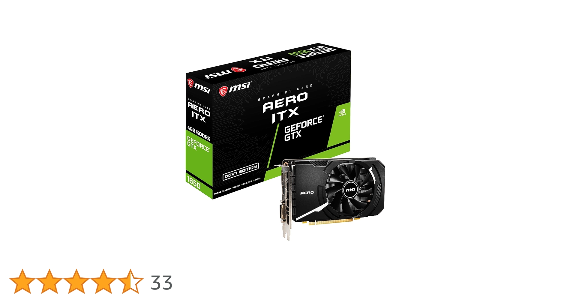 Amazon | MSI GeForce GTX 1650 D6 AERO ITX OCV1 グラフィック