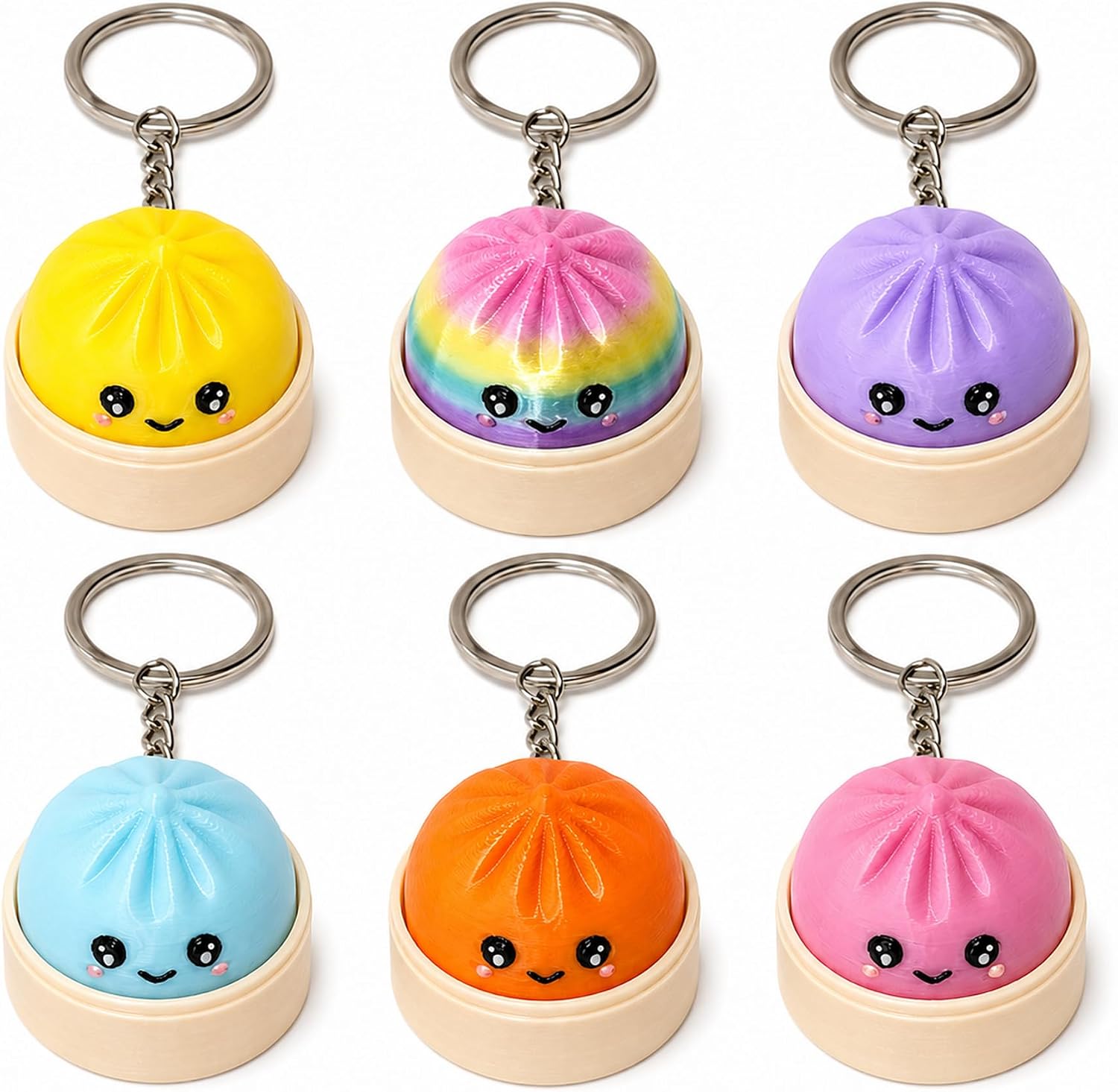 Dumpling Keychain, Cute Dumpling Clicker Fidget Toys