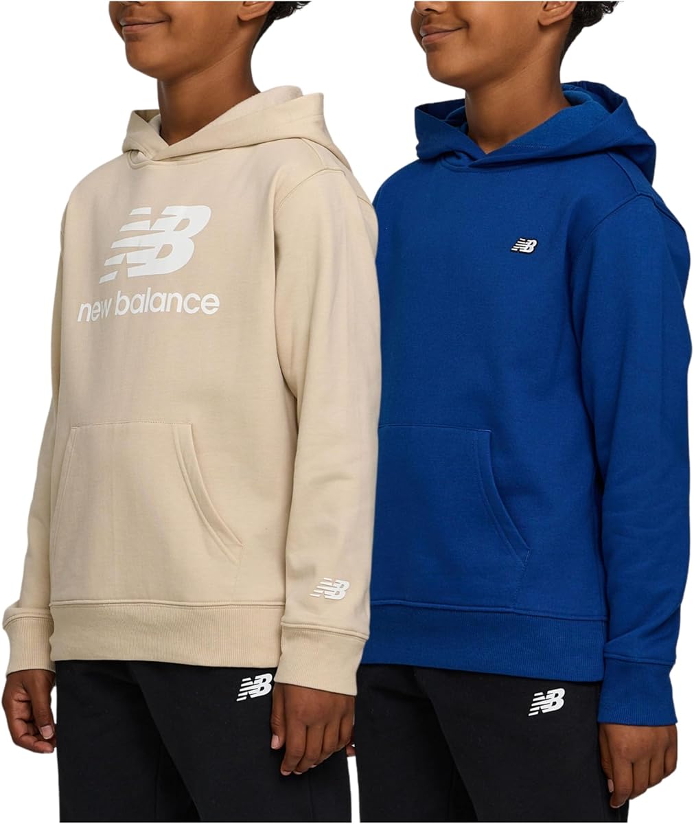 Boys Hoodie 2-Pack, Cotton Blend Fleece Pullover Sweatshirts