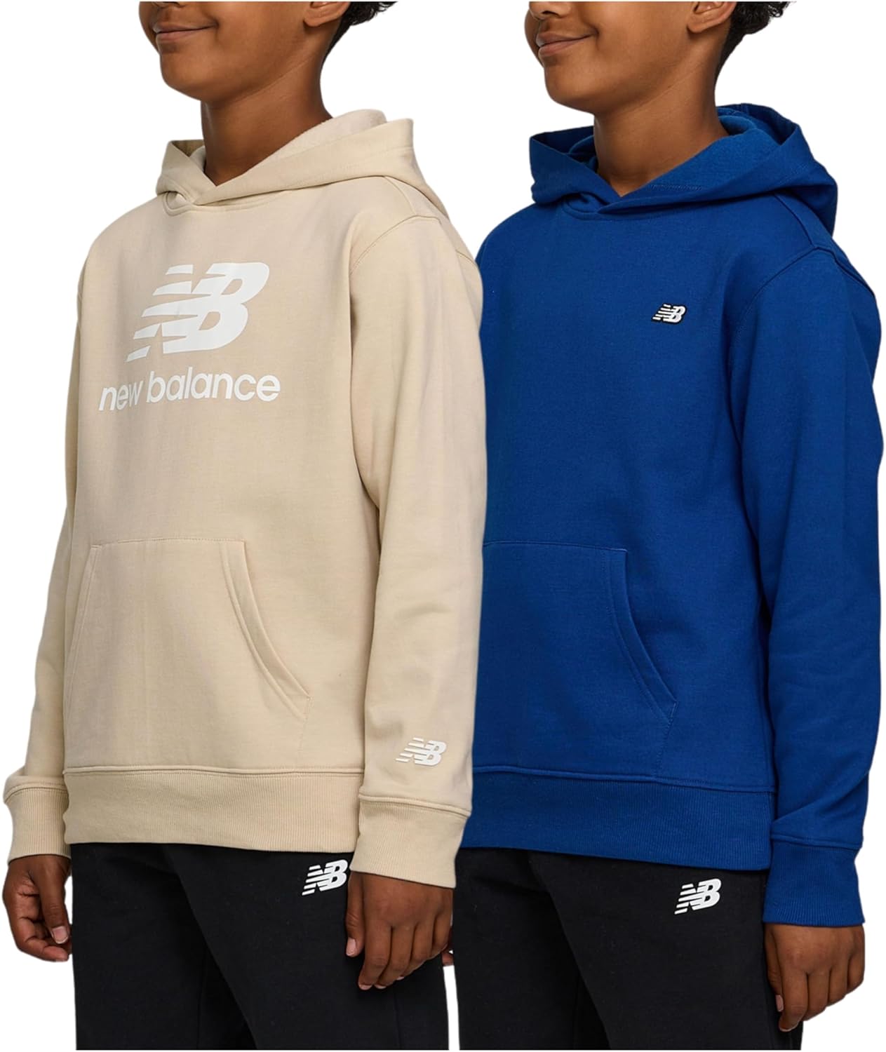 New Balance Boys Hoodie 2-Pack – Premium Comfy Cotton Blended Fleece Pullover Hoodies for Kids, Soft Boys Sweatshirts