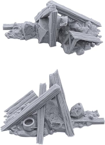 Miniatura 7 de EnderToys Urban Rubble by GameScape3D, escenario RPG de mesa impreso en 3D y terreno de juego de guerra para miniaturas de 1.102 in