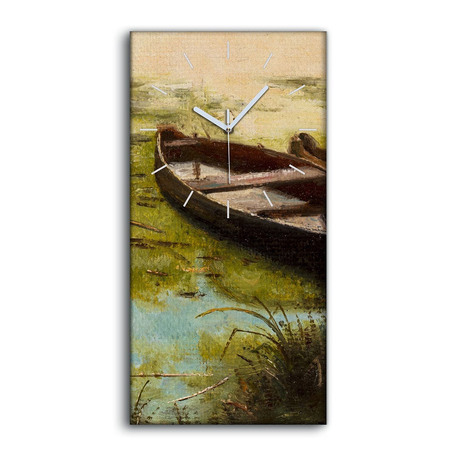 Horloge sur Toile Image Art Moderne Décoration Fine Art Coloray 30x60cm