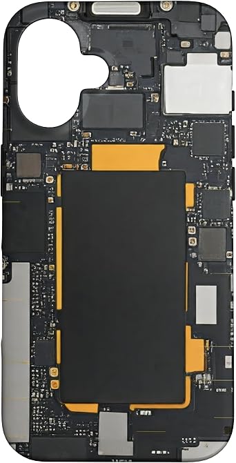 Classic Motherboard Design with Electronic Circuits Case for iPhone 16