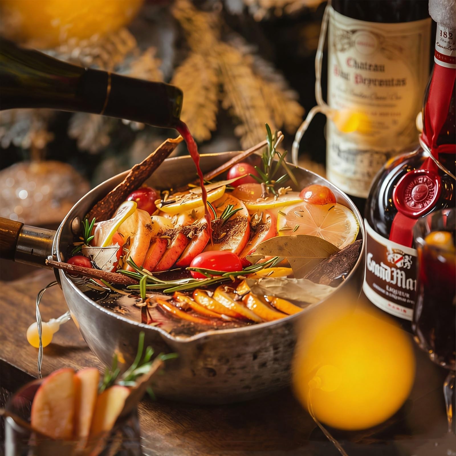Kit di Spezie per Riscaldarsi in Inverno, Prepara Delizioso Vin Brulé, Sidro Caldo Alcolico e Cocktail Avvolgenti per le Festività Natalizie(110g*1 box (5 packs with filter).)