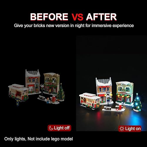 Miniatura 4 de Kit de luz LED para Lego Holiday Main Street 10308, kit de iluminación creativa compatible con Lego 10308 (solo luces, sin juego de Lego)