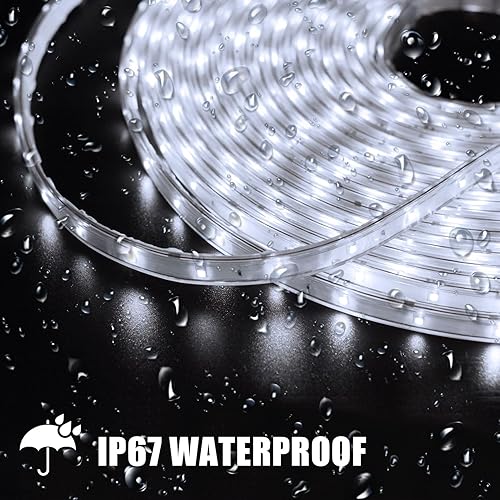 Miniatura 3 de DBFAIRY Tira de luces LED solares de 50 pies para exteriores, gran capacidad, funciona con energía solar, cinta flexible con control remoto,