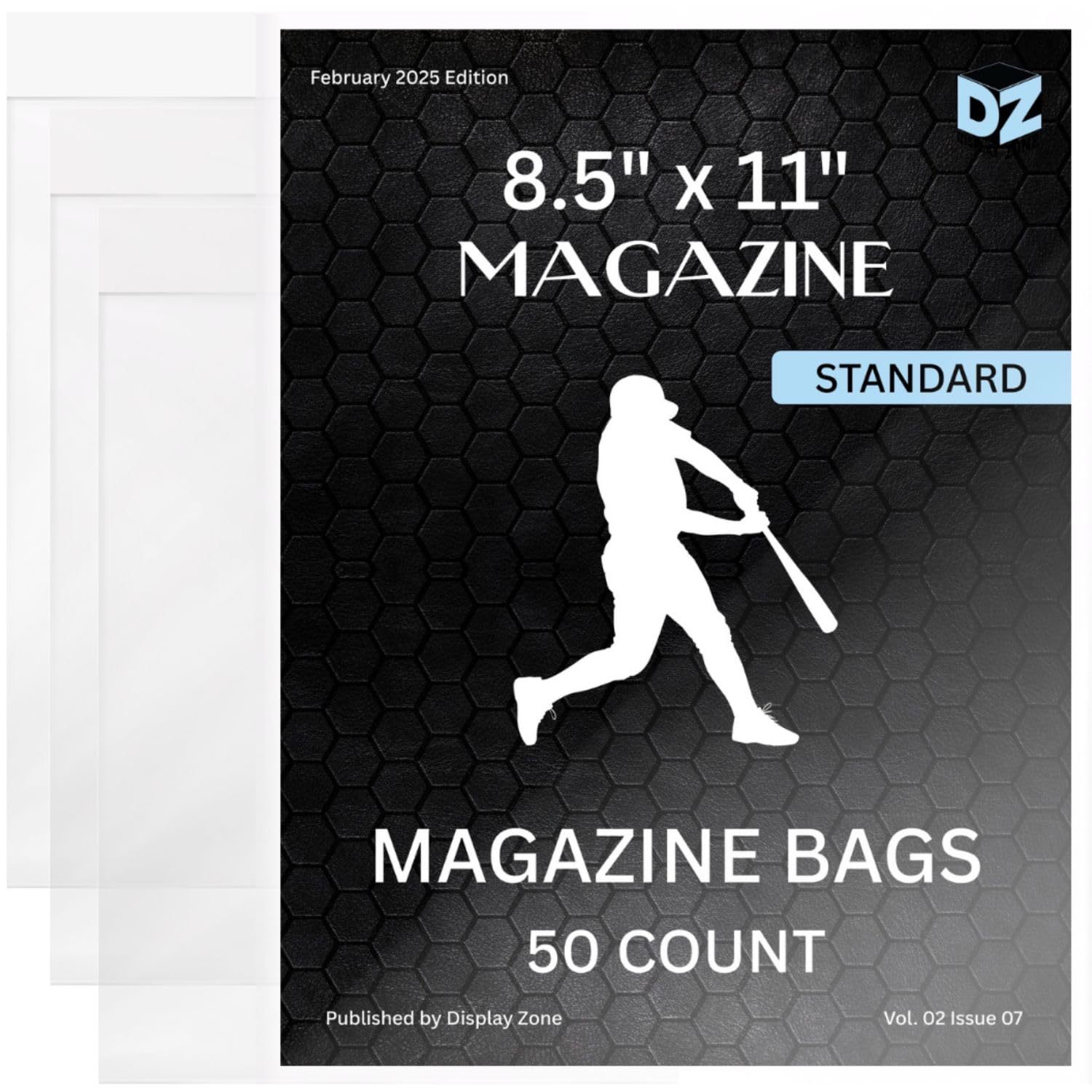 Photo 1 of (50 Count) Display Zone Magazine Bags 8-3/4" X 11-1/8" - Acid-Free Polypropylene Plastic Sleeves - Crystal Clear Protection for Your Magazines - Archival Storage Covers for Collectors (Standard)