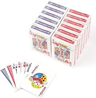 CLEARNEXT 12-Pack Poker Size Standard Index 12 Decks of Playing Cards Superior Flexibility and Durability for Texas Hold'em Blackjack Canasta Casino Card Games for Teens Adults and Families