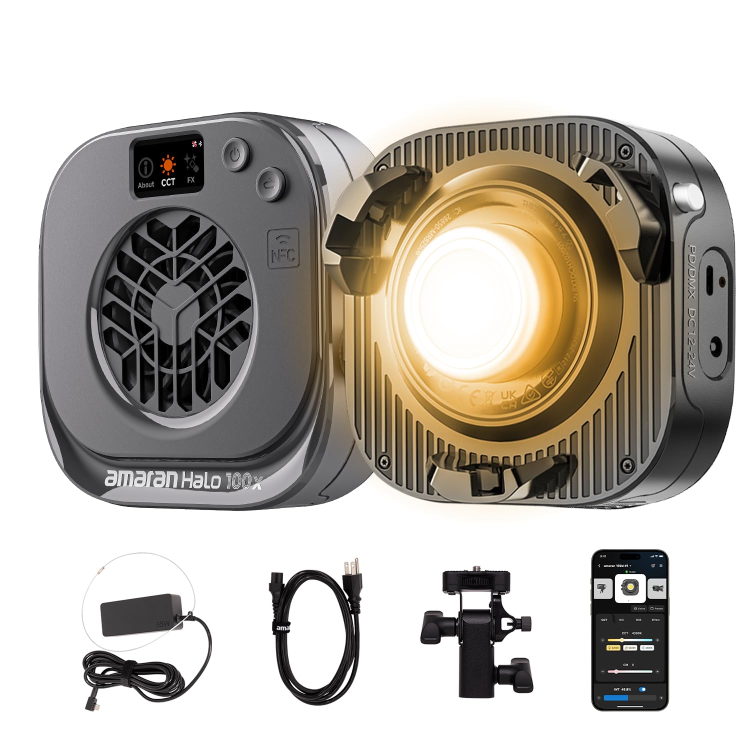 Amazon | amaran Halo 100x 100W COB LEDビデオライト バイカラー