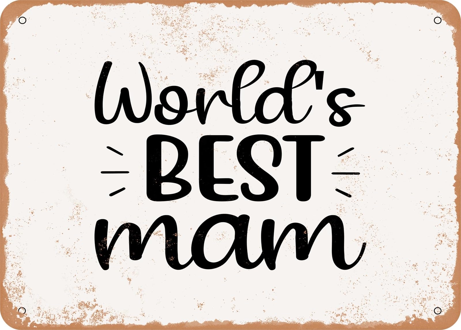 Miaomansenstore Metal Sign - Worlds Best Mom - 3 - Vintage Look Sign Home Decor