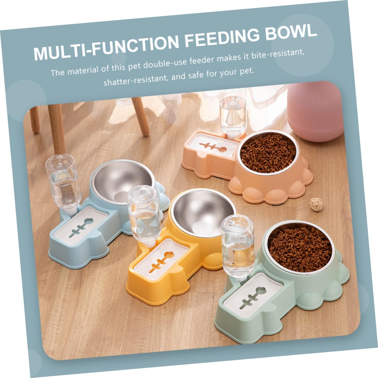 Totority Decorative Feeding Bowl Cat Water Feeder Multi-Function Pet Bowl Easy to Clean for Home