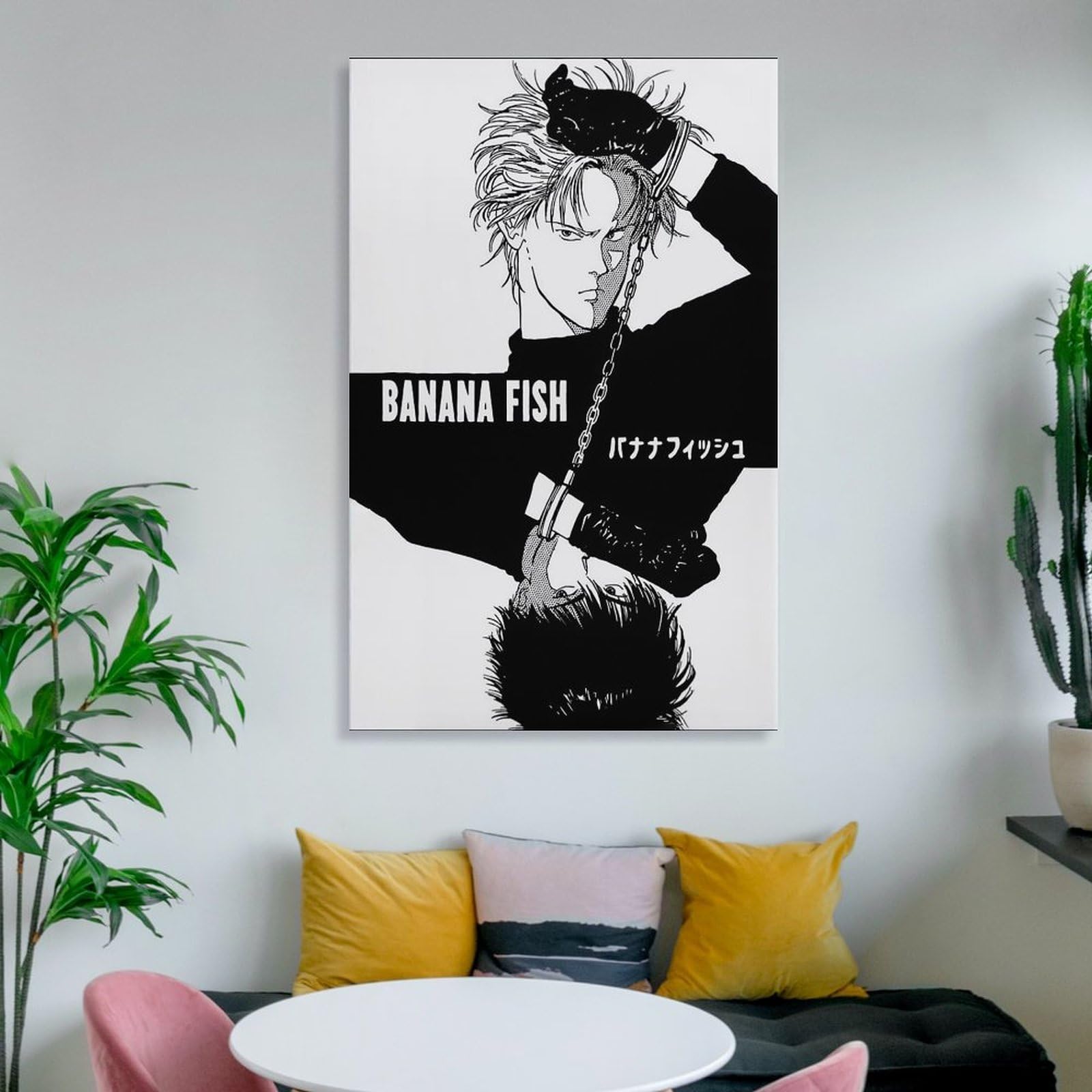 Amazon.co.jp: バナナフィッシュ 白黒アートイラスト絵画ポスター