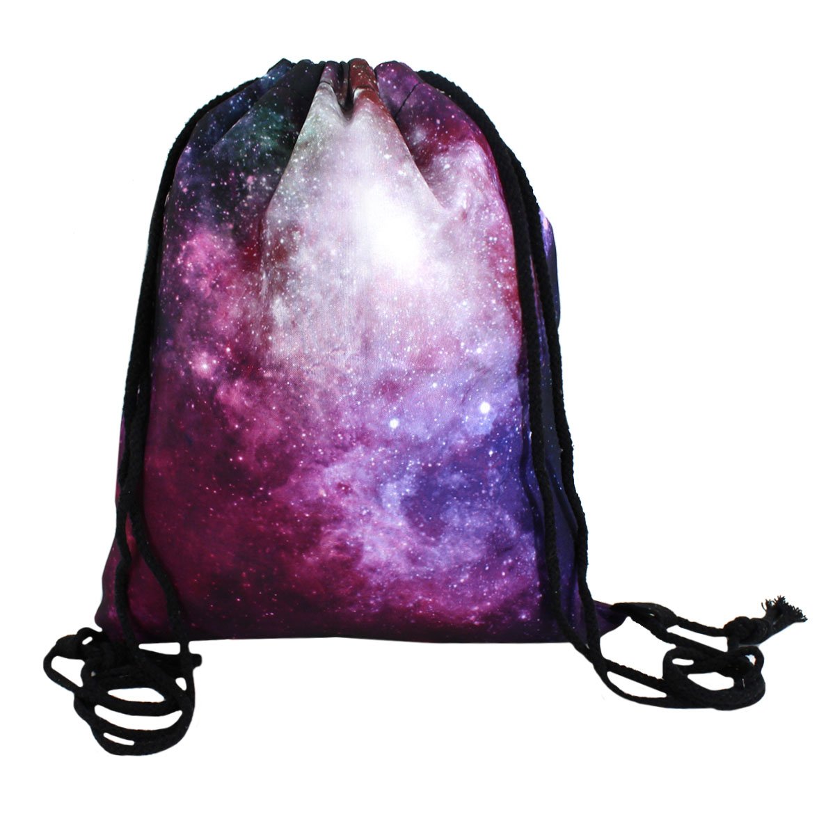 LA HAUTE Galaxy Drawstring Bag 3D printed Backpack Gymsack Gym Bag School Travel Backpack