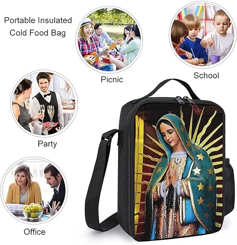 Miniatura 5 de Nuestra Señora de Guadalupe Virgen María - Mochila para portátil de viaje, unisex, para regalos de adultos, 17 pulgadas, juego de 3 piezas, A - 06,