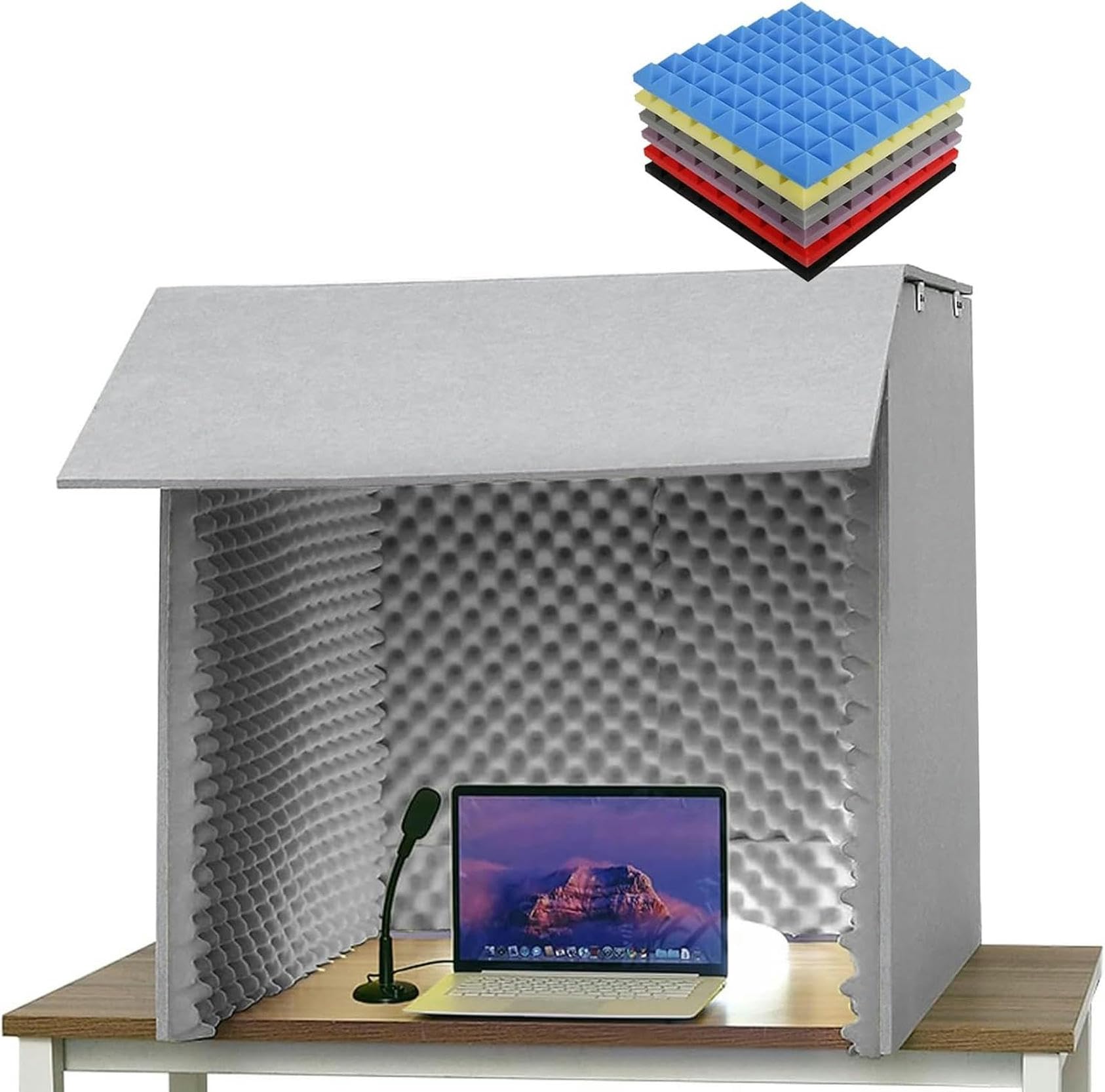 Boîte de cabine isolation de microphone CNPRAZ pour enregistrer net à la maison