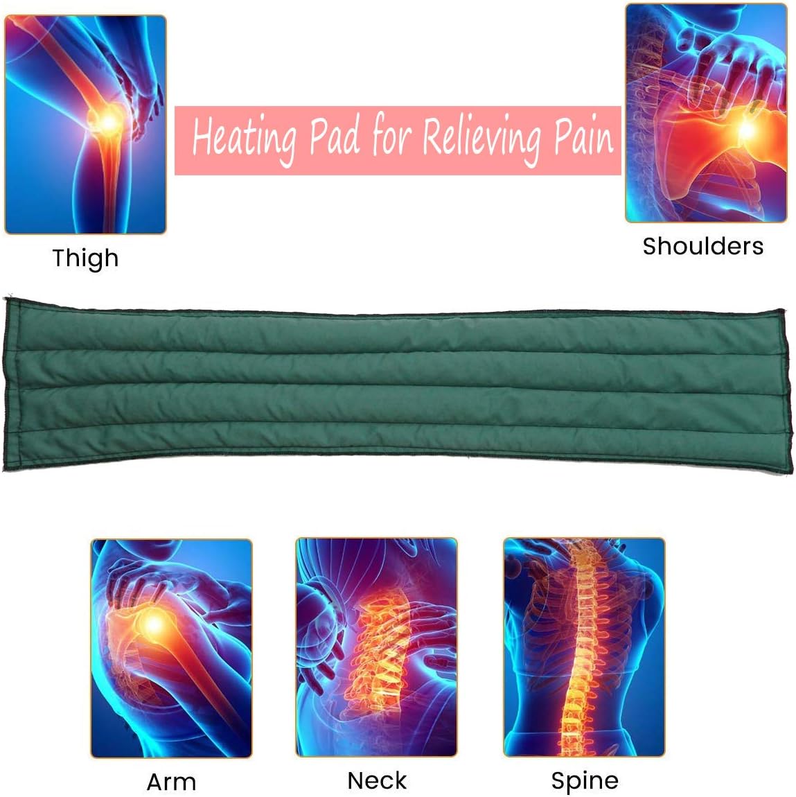 Heating Pads Reusable Microwaveable Natural Heating and Cooling Herbal Pack Hot Cold Therapy (L (6 Seeds）) (Red Plaid L (6 Seeds）)