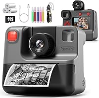 Vista 14 de Cámara para niños de impresión instantánea, regalos de Navidad y cumpleaños para niños y niñas de 5, 6, 7, 8, 9, 10 años, cámaras de video digitales