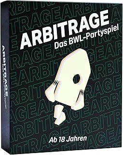 Arbitrage – Das BWL Partyspiel & Trinkspiel – Perfektes BWL Student Geschenk zum Bachelor Abschluss & Geburtstag – Lustiges Studenten Spiel für Wirtschaft, Finance & VWL – 85 Karten für High Performer