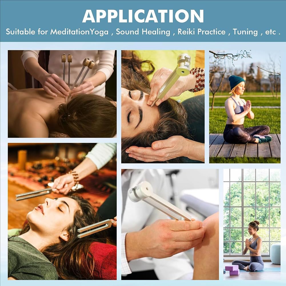 Diapason Curativo,Diapason Neurologici,12 PCS Diapason In Scatole Di Alluminio,Mantengono l'Armonia Di Mente,Adatti Per La Meditazione Terapeutica,La Terapia Dei Chakra,La Liberazione Dallo Stress