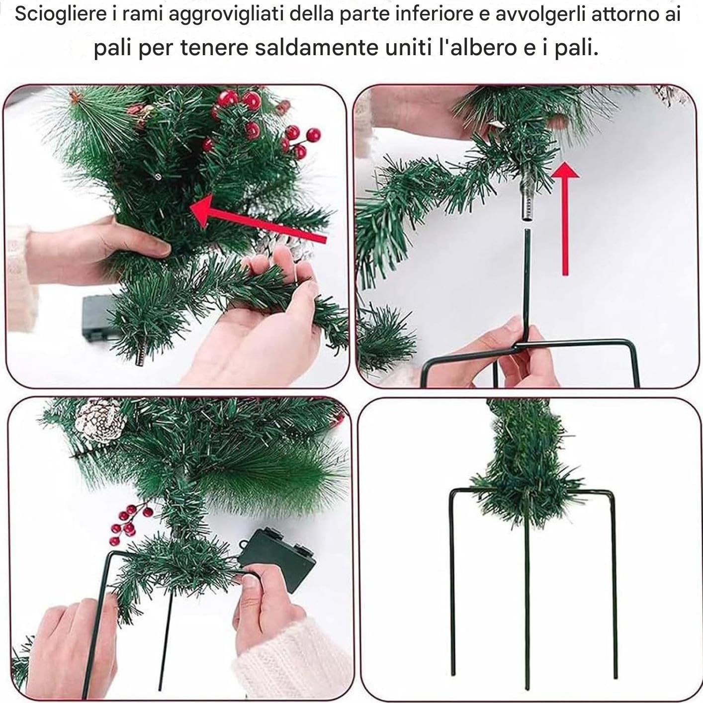 Rellenos Navideños De Macetas Grandes Arbustos Artificiales con Soporte de